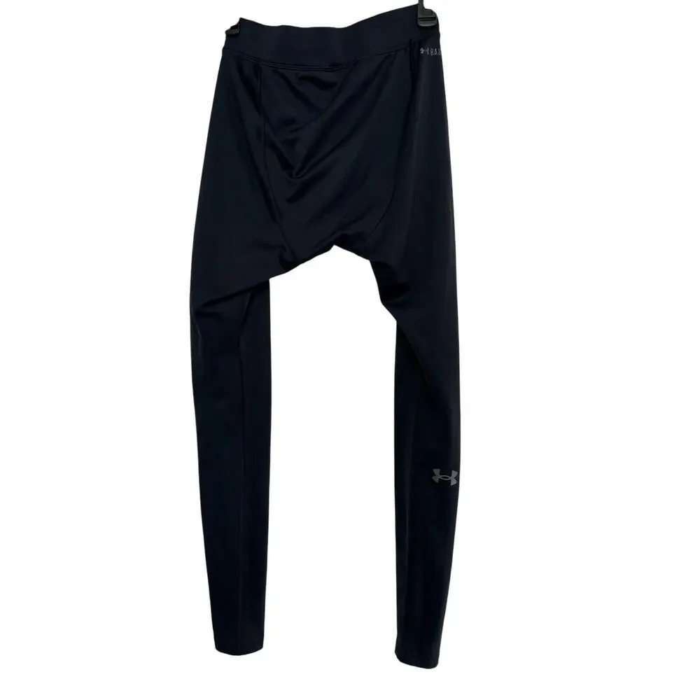 Under Armour Base 3.0 Pants Men Small Black Thermal Compression Leggings Outdoor